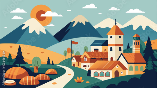Traditional bakeries fill the air with the aroma of fresh bread and pastries in this charming mountain village inviting visitors in for a taste of local treats.