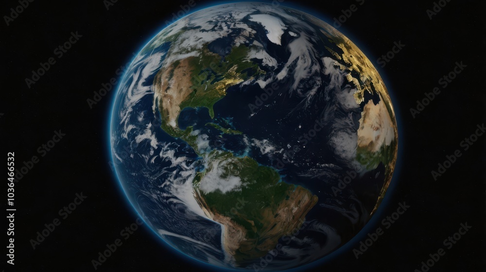 Fototapeta premium Earth, Civilization, Light, Glow, Radiation, Planet, Space, Universe, Continents, Land, Water, Seas, Cities