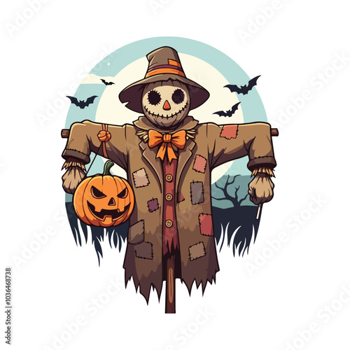 Creepy Halloween Vector Haunted House and Spooky Webs