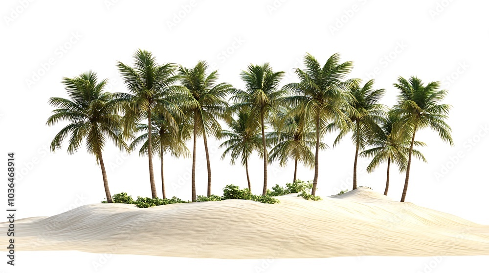 Tropical Island with Palm Trees Tropical Island with Palm Trees