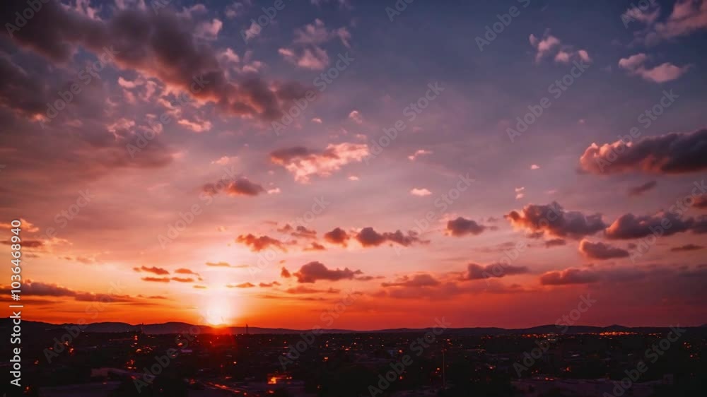 sunset in the sky