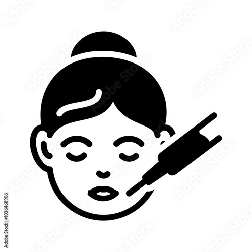 Vector solid black icon for Aesthetic