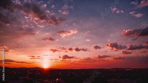 sunset in the sky