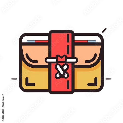 Colorful Cartoon Style Briefcase Illustration