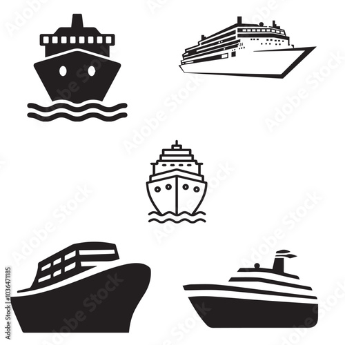 Cruise Ship vector design 