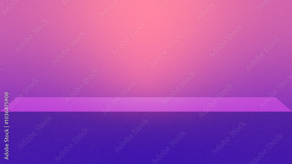 Purple colour background. Podium for Product Presentation. 3d Mockup Stage Stand Platform.