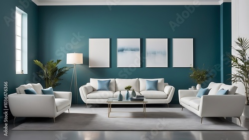 modern living room with sofa