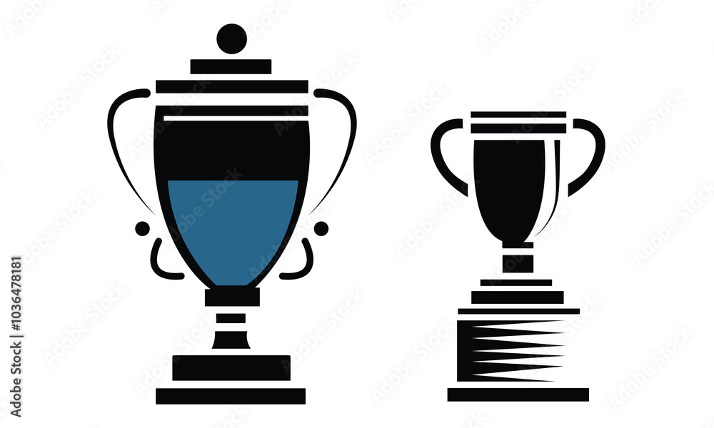 Obraz premium Set of Premium Trophy icon Vector