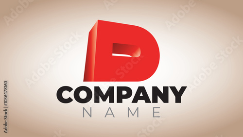 3d Logo designs concept vector, D logo designs concept