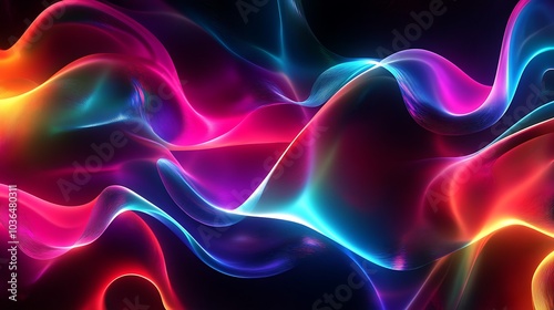 Abstract Neon Wave