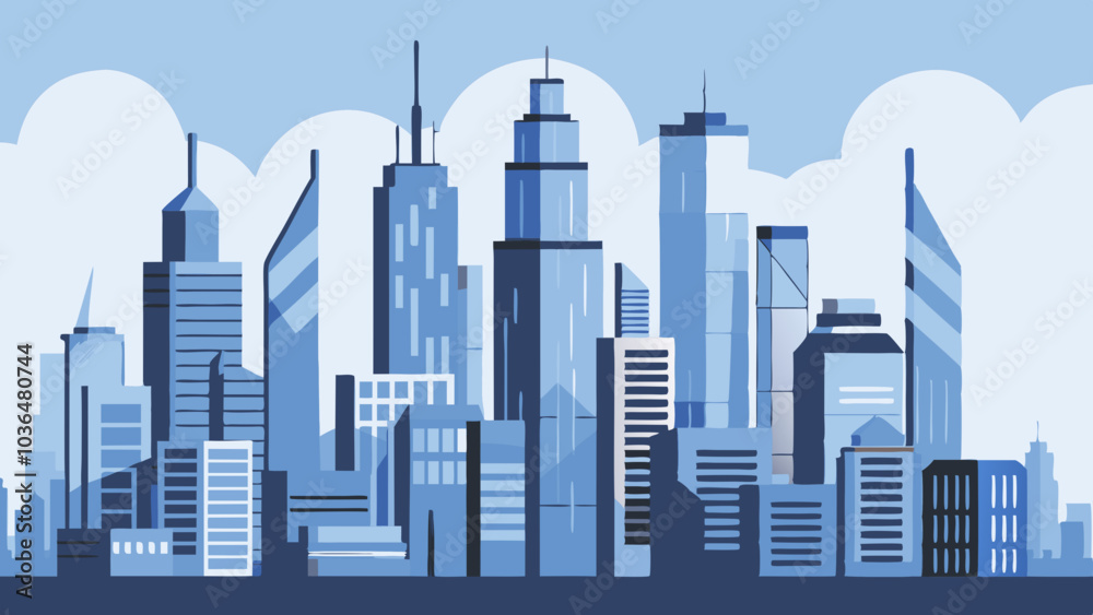 Fototapeta premium A cityscape vector illustration