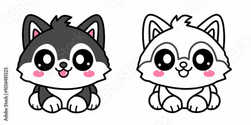 Shiba inu dog coloring pages for kids. Trace and color shiba inu. Animal outline illustration. Coloring page outline of cute shiba inu. Shiba inu tracing worksheet. Kindergarten and preschool activity