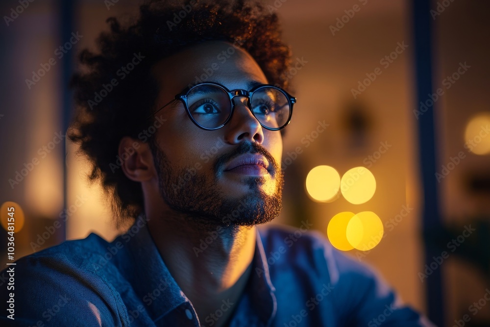 Professional discussing project late at night in office, Generative AI Professional discussing project late at night in office, Generative AI