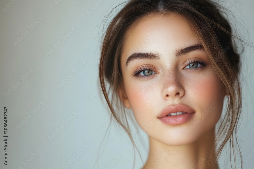 Pretty woman with beautiful and glowing skin, Generative AI Pretty woman with beautiful and glowing skin, Generative AI
