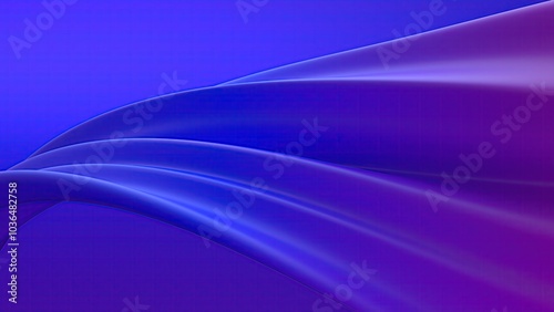Wallpaper Mural An abstract background featuring twisted flat and pop curves in purple and blue, with an elegant and modern 3D rendering. Torontodigital.ca