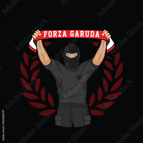 Ultras garuda mascot vector
