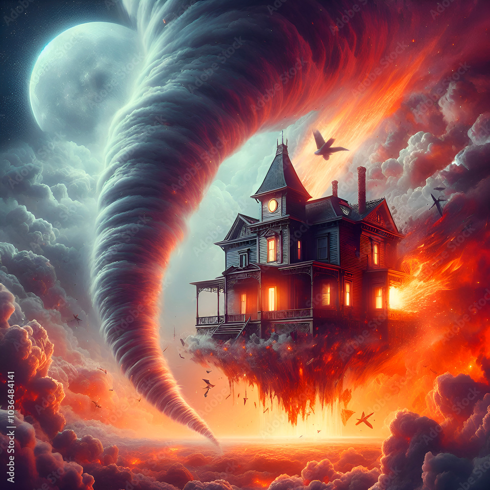 house in fire