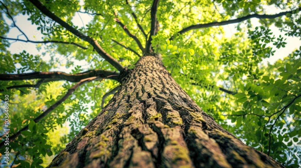 Naklejka premium Looking Up at a Majestic Tree