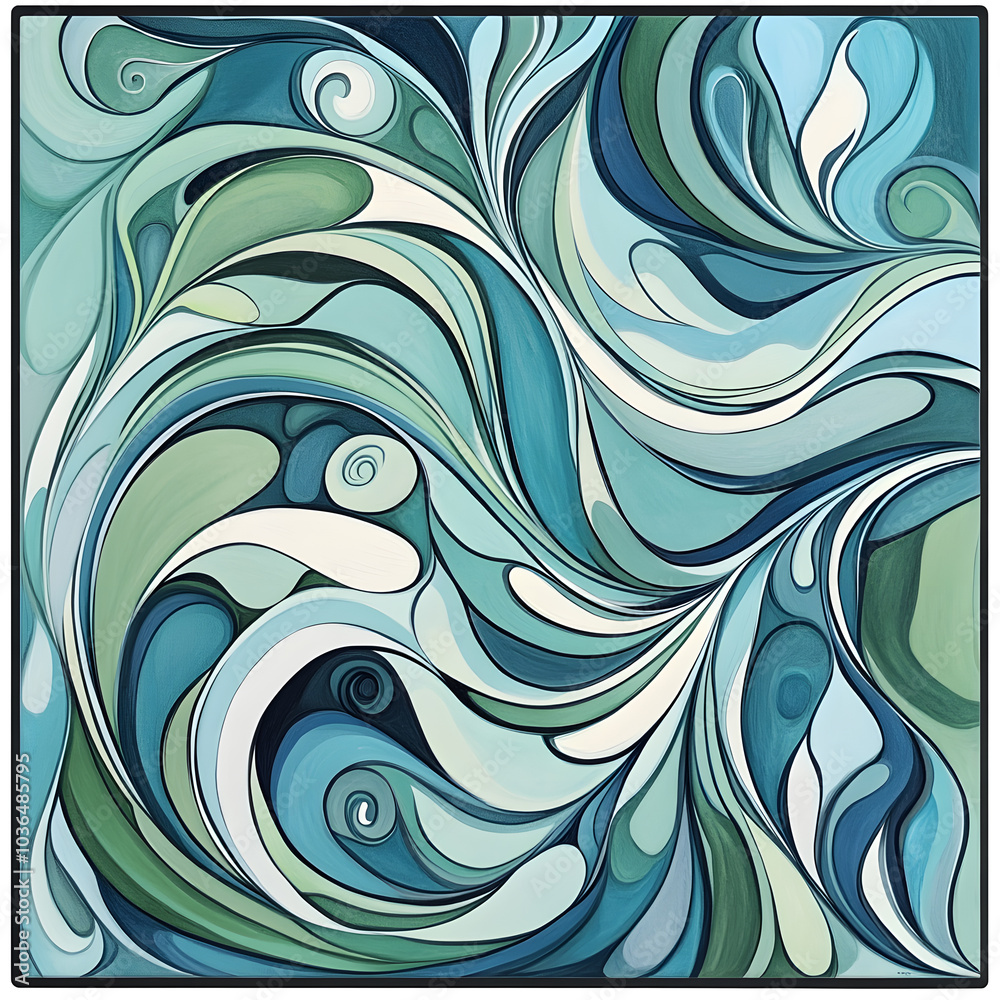 Fototapeta premium Geometric and Organic Doodle Tile and Carpet Designs with White Borders | Hand-drawn, Abstract, Floral, and Symmetrical Patterns in Soft Pastel and Earth Tones