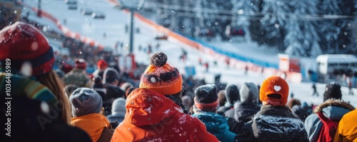 People watching ski cross, sports, action