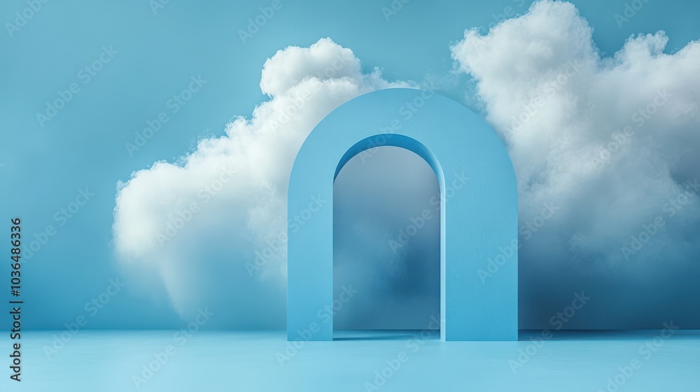 Pastel Cloud with Minimalist Arch Pastel Cloud with Minimalist Arch