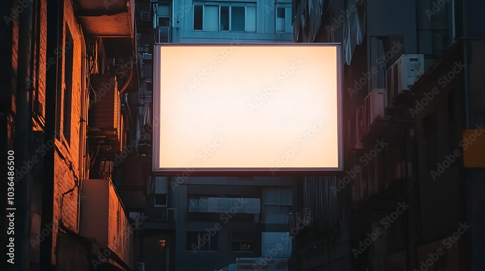 Blank Billboard on an Urban Wall Blank Billboard on an Urban Wall