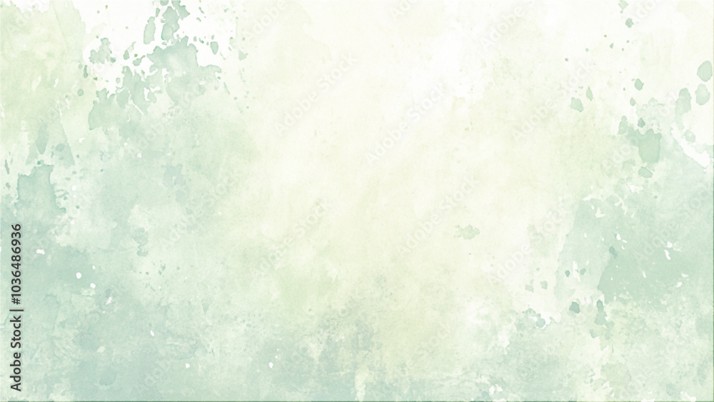 Fototapeta premium Green watercolor background for textures backgrounds and web banners design, Old texture. Brushed Painted Abstract Background. Brush stroked painting. 