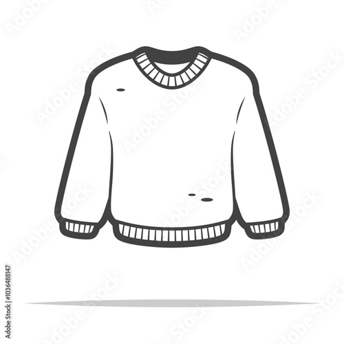 Sweater outline icon transparent vector isolated