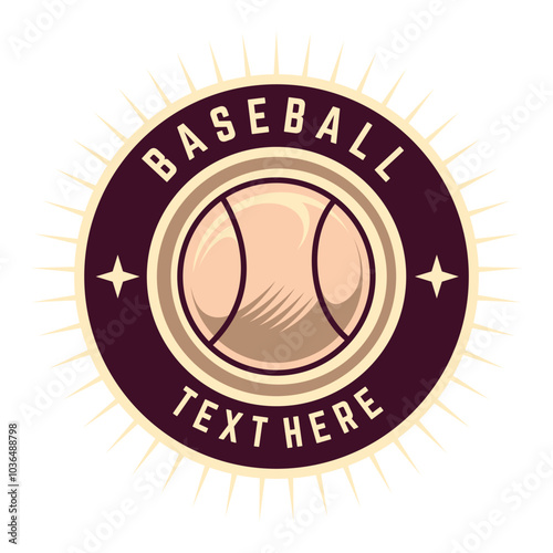 Baseball team logo design wings ball tshirt, merchandise, stickers