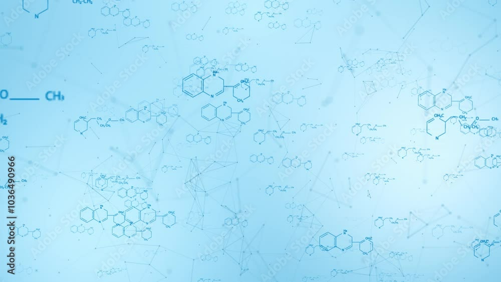 Chemical Formulas Technology Background Loop Chemical Formulas Technology Background Loop
