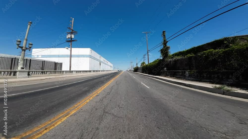 Los Angeles Downtown 7th St Bridge Eastbound 01 Front View Driving Plate California USA Ultra Wide Los Angeles Downtown 7th St Bridge Eastbound 01 Front View Driving Plate California USA Ultra Wide