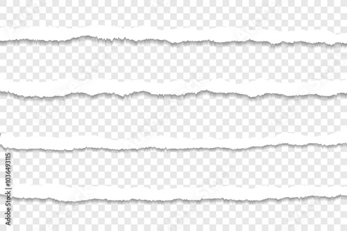 Torn Paper Edges Design Element Vector