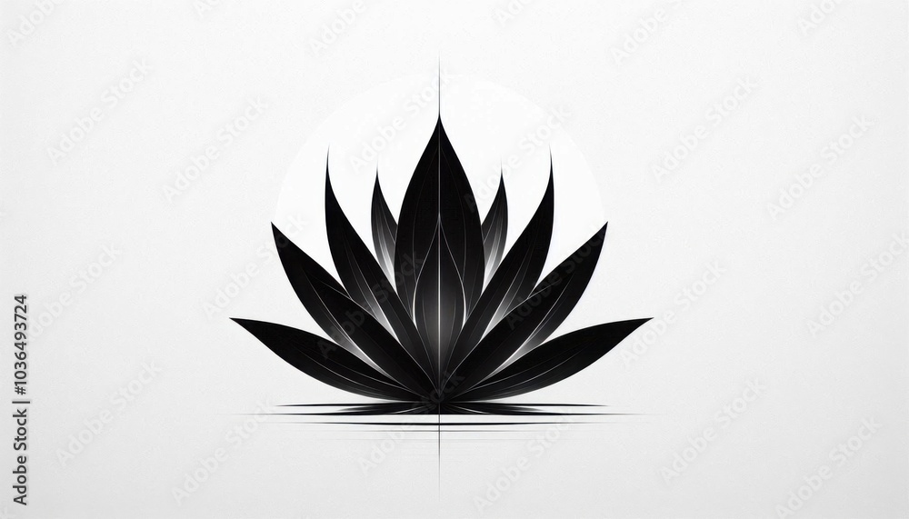 A minimalistic, black-and-white depiction of a lotus flower, with sharp contrasts and smooth lines, evoking a sense of purity and simplicity A minimalistic, black-and-white depiction of a lotus flower, with sharp contrasts and smooth lines, evoking a sense of purity and simplicity