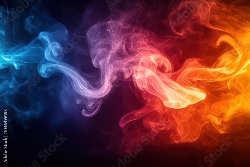 Abstract image of colorful smoke trails, Abstract, Mystery