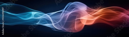 Abstract image of colorful smoke on a dark background, Abstract, Mystery