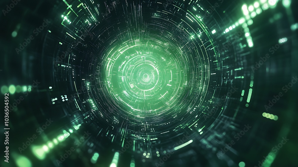 Abstract Green Tunnel Abstract Green Tunnel