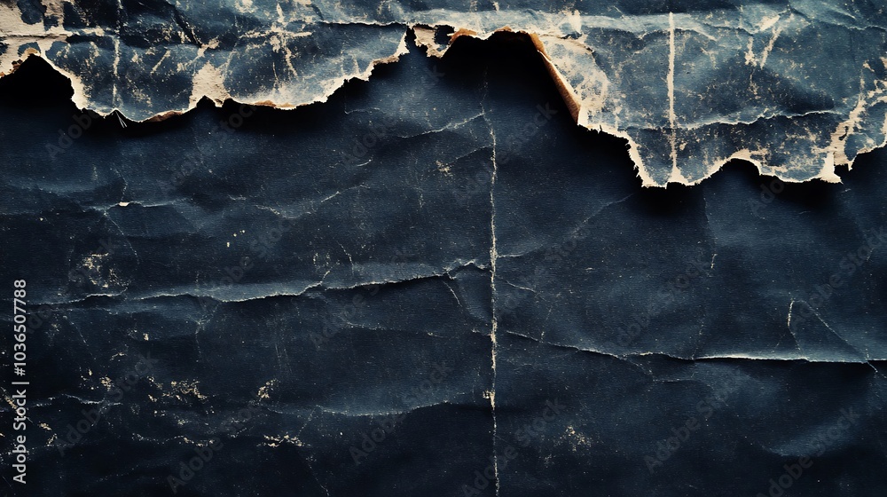 Fototapeta premium Black and Gold Crumpled Paper Texture