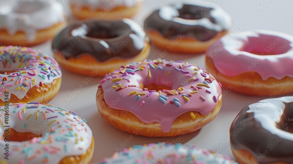 Donuts with different flavors Donuts with different flavors
