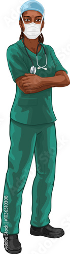 A black woman doctor or nur...