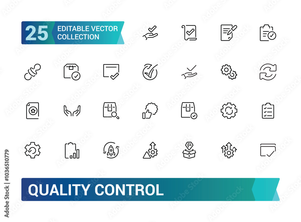 Set of quality control line icons. Related to check, certificate, inspect, review, approve, checkmark and more. Editable stroke. Pixel perfect, vector illustration. Set of quality control line icons. Related to check, certificate, inspect, review, approve, checkmark and more. Editable stroke. Pixel perfect, vector illustration.