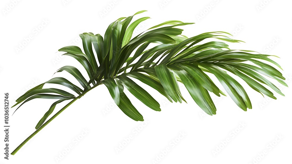 Fototapeta premium Green Branch Isolated on White