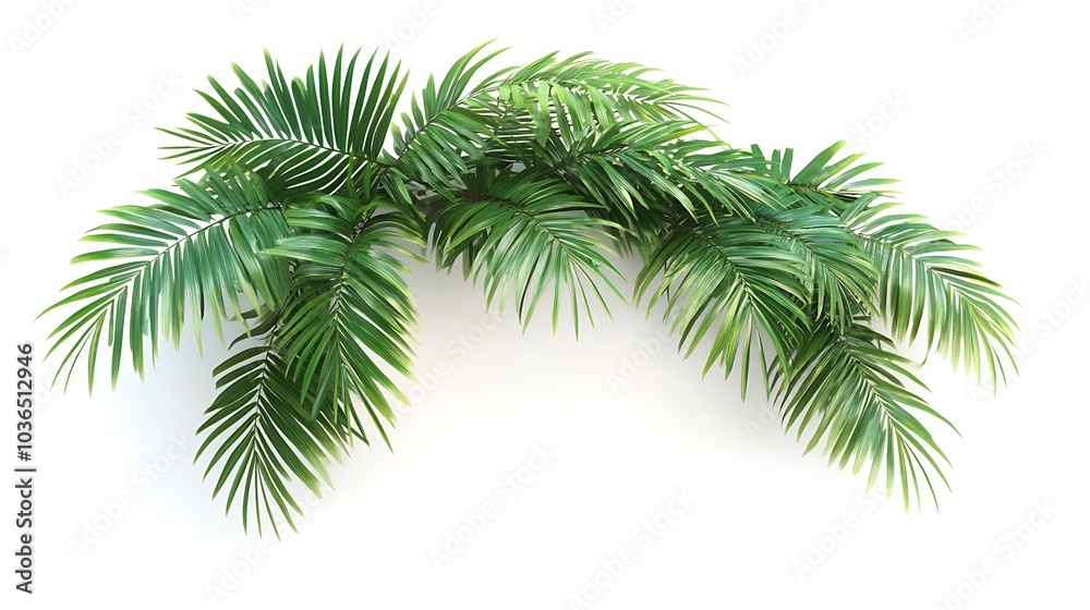 Green Branch Isolated on White