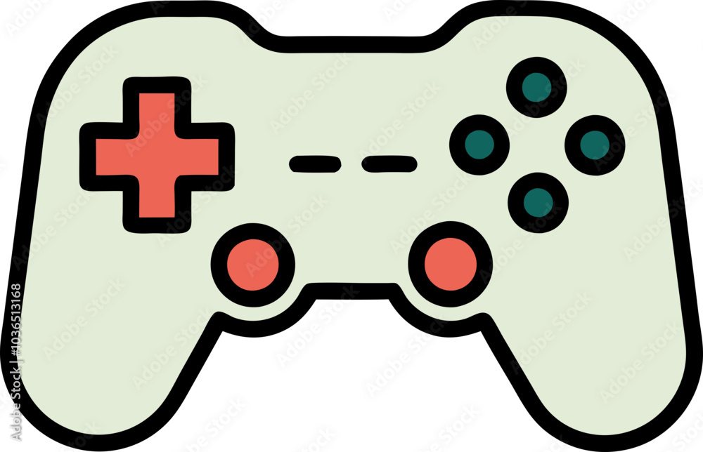 Game controller icon with red and green buttons in a simple flat design, 빨간색과 녹색 버튼이 있는 간단한 플랫 디자인의 게임 컨트롤러 아이콘 Game controller icon with red and green buttons in a simple flat design, 빨간색과 녹색 버튼이 있는 간단한 플랫 디자인의 게임 컨트롤러 아이콘