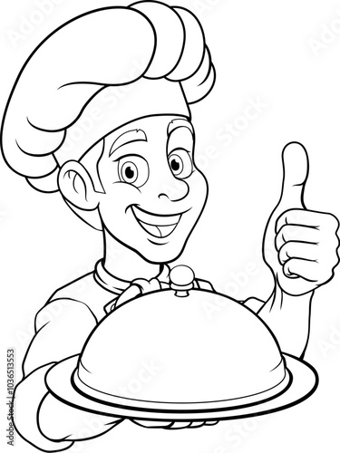 A chef or baker cartoon coo...