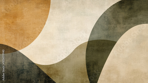 Abstract geometric shapes with muted earth tones texture background