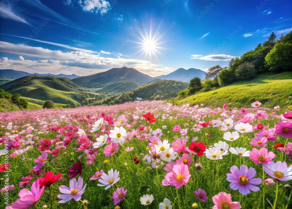 Windflowers Bloom at Byunsan, Korea - Vibrant Spring Landscape Photography Windflowers Bloom at Byunsan, Korea - Vibrant Spring Landscape Photography