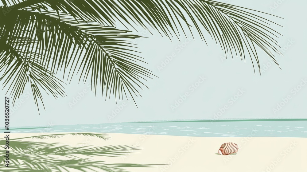 Obraz premium palm tree on the beach