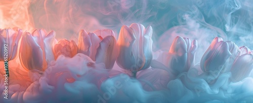 Panel kuchenny z motywem An abstract representation of a white kwiat in a dyma