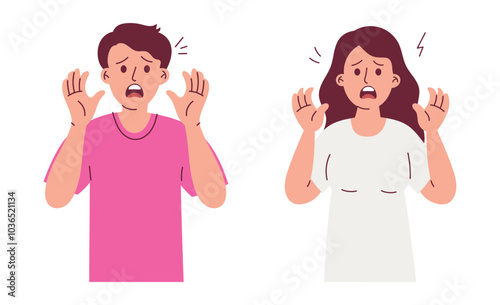 Scared and Panic Character Expression