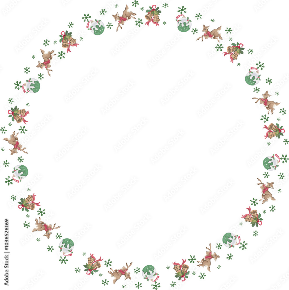 Cute christmas wreath. Vector illustration. Cute christmas wreath. Vector illustration.